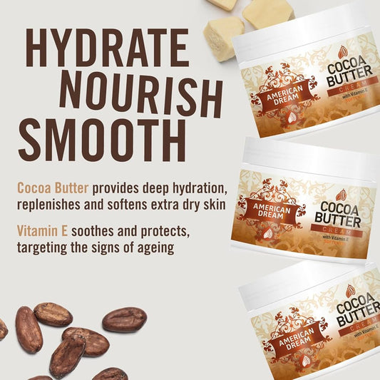 American Dream - Crème au beurre de cacao - Vitamine E - 500ml (Collection anti-gaspi)