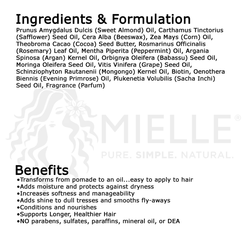 Mielle Organics - Rosemary Mint Strengthening Pomade-to-Oil Scalp & Hair Quencher - 5 oz / 142 g