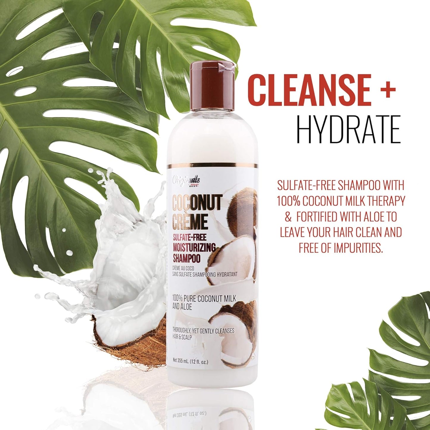 Africa's Best - Shampoing Hydratant à La Noix de Coco"Coconut crème Moisturizing Shampoo" 355 ml - Africa's Best - Ethni Beauty Market