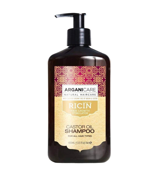 Arganicare - Shampoing accélérateur de pousse "Ricin bio" - 400ml - Arganicare - Ethni Beauty Market