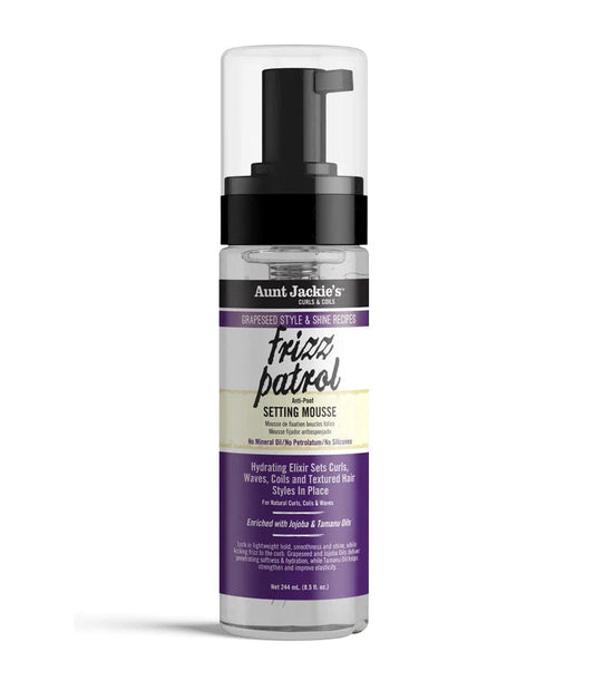 Aunt Jackie's -Mousse coiffante à l'huile de pépins de raisins "Frizz Patrol" - 244ml - Aunt Jackie's - Ethni Beauty Market