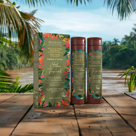 Brazilian Secrets Hair - Kit Shampoing après-lissage Soul Carioca et Masque nourrissant intense Tropical - 300ml - Brazilian Secrets Hair - Ethni Beauty Market