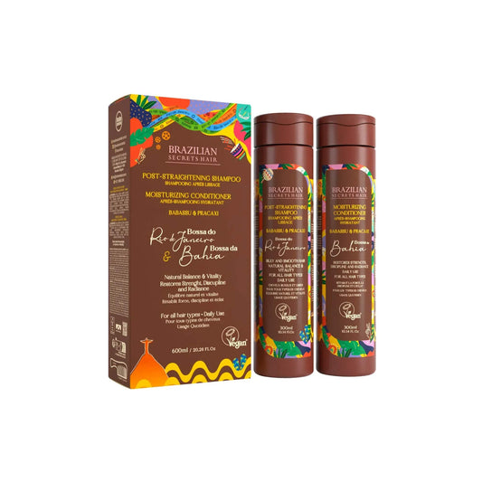 Brazilian Secrets Hair -Kit Shampoing après-lissage & Après-shampoing hydratant /600ml - Brazilian Secrets Hair - Ethni Beauty Market