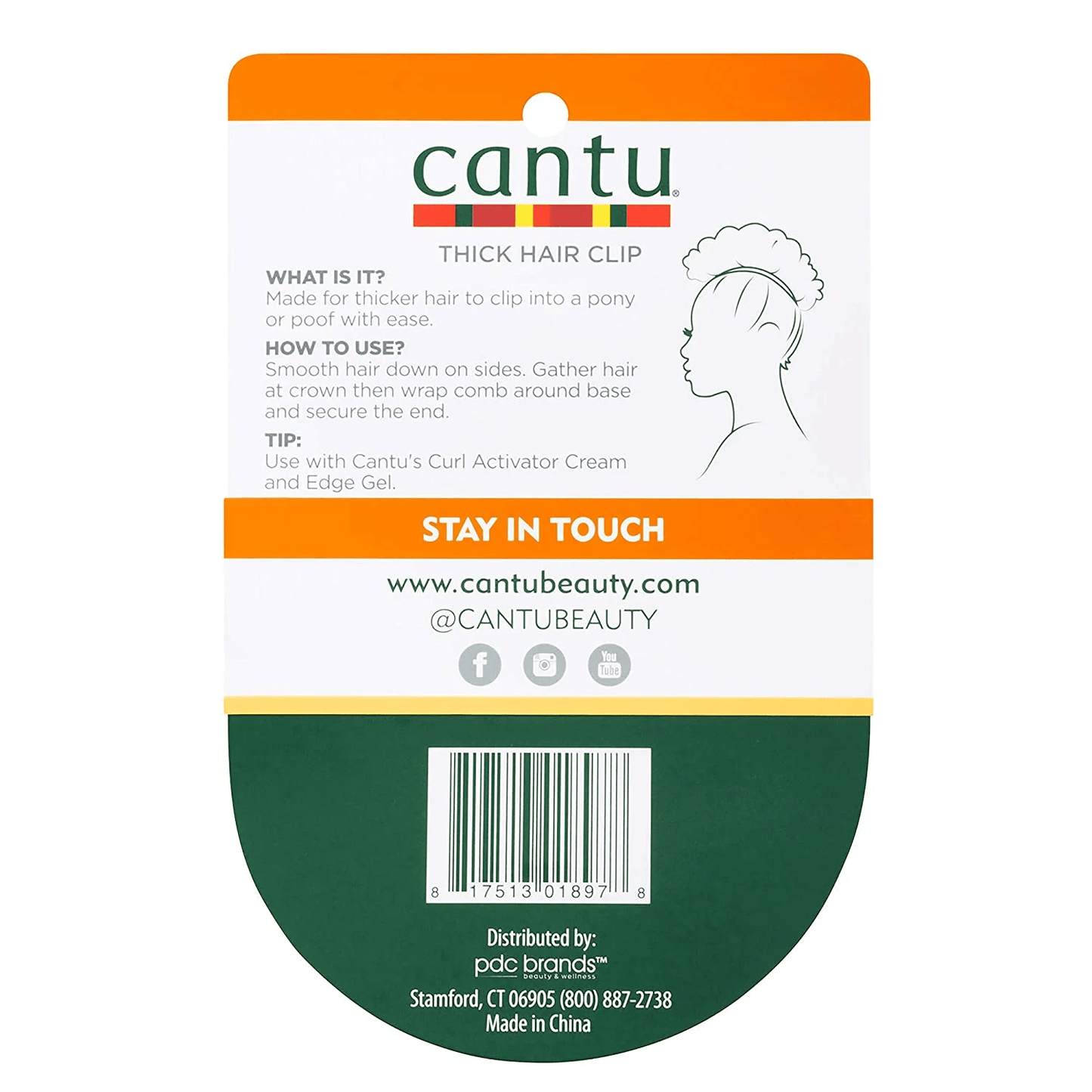 Cantu - Pince à Cheveux "Thick Hair Clip Extra Hold" - Cantu - Ethni Beauty Market