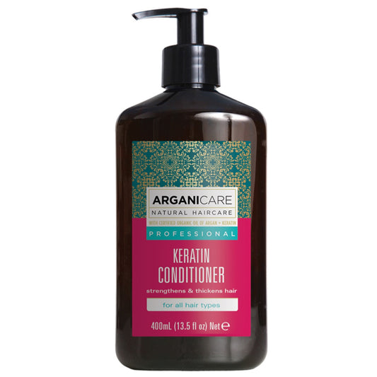 Arganicare - Après-shampoing réparateur et nutritif "Keratin Conditioner" - 400ml (Collection anti-gaspi)