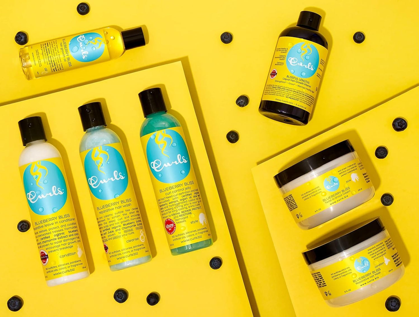 Curls - Lait capillaire blueberry & coconut - 236ml - Curls - Ethni Beauty Market