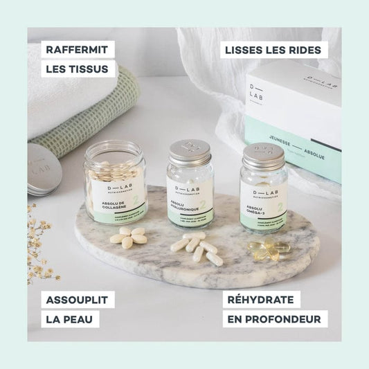 D-Lab Nutricosmetics Complément alimentaire D-Lab Nutricosmetics - Complément alimentaire Programme Jeunesse-Absolue -Nutrition & Hydratation à 360°