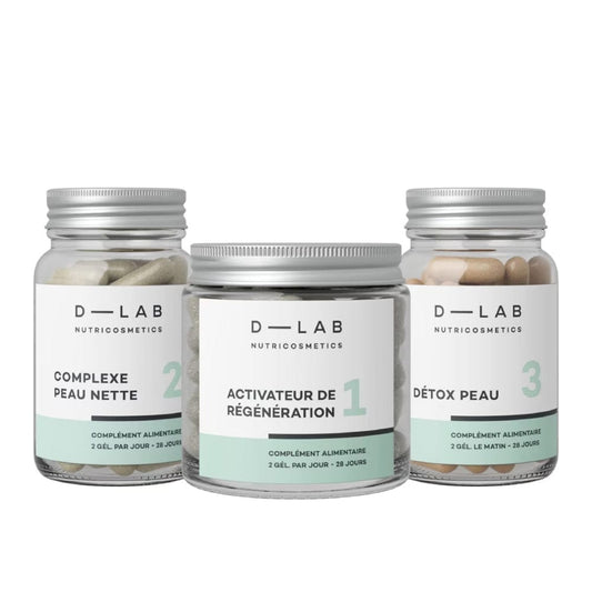 D-Lab Nutricosmetics - Programme complément alimentaire "peau parfaite 1+2+3" - (1 mois/2 mois) - D-Lab Nutricosmetics - Ethni Beauty Market