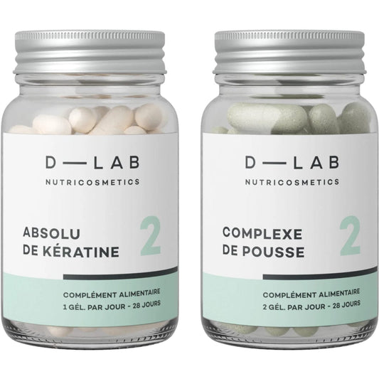 D-Lab Nutricosmetics - Duo de Compléments Alimentaires "nutrition-capillaire 3 mois" - D-Lab Nutricosmetics - Ethni Beauty Market