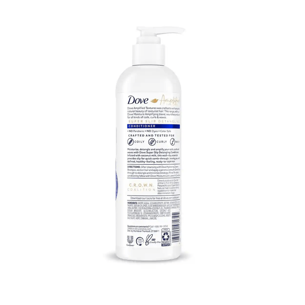 Dove Amplified - Textures Super Slip Après-shampoing démêlant pour cheveux texturés - 340ml - Dove Amplified - Ethni Beauty Market