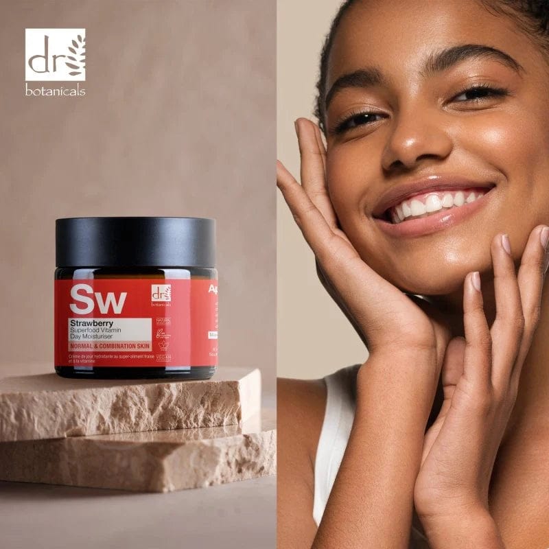 Dr Botanicals - Crème hydratante de jour aux vitamines et aux superaliments SW Strawberry 60ml - Dr Botanicals - Ethni Beauty Market