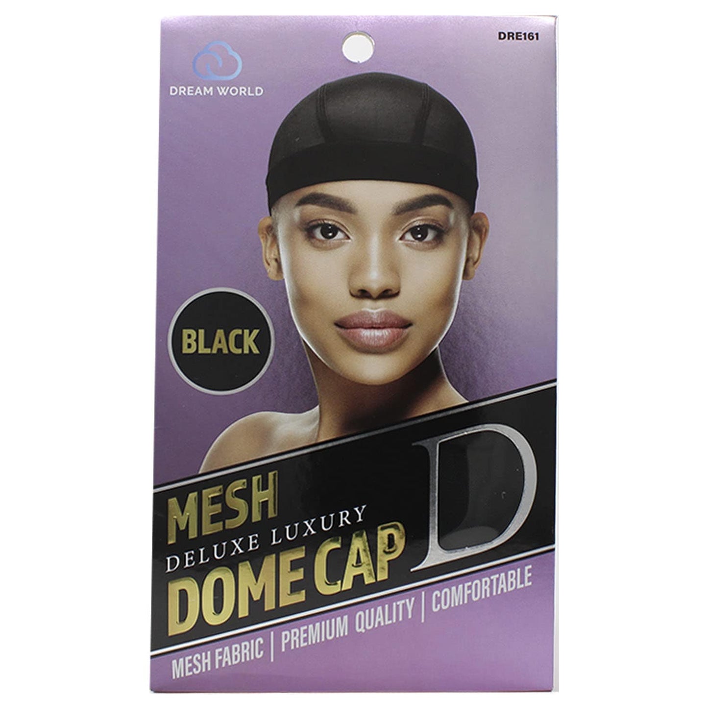 Dream World - Bonnet Dôme mesh noir pour femme - Taille unique - DRE161 - Dream World - Ethni Beauty Market