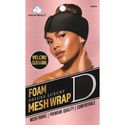 Dream World - Bandeau en Mousse W-Mesh avec Velcro noir - Taille unique - DRE120 - Dream World - Ethni Beauty Market