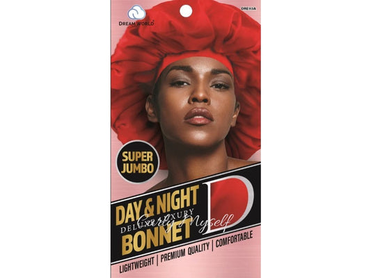Dream World - Bonnet satin rouge W-D&N Jumbo - DRE113A - Dream World - Ethni Beauty Market