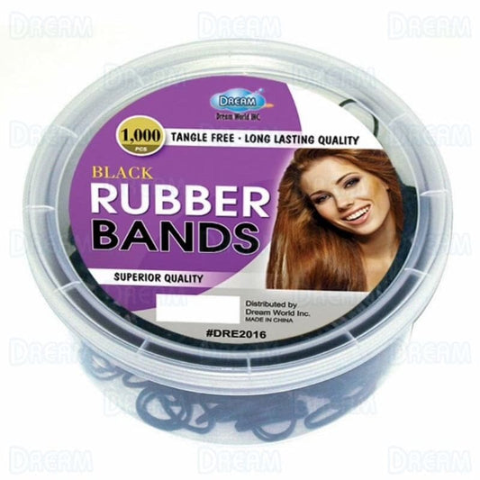 Dream World - Lot de 1000 élastiques noir pour cheveux - 80g - Dream World - Ethni Beauty Market