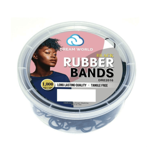Dream World - Lot de 1000 élastiques noir pour cheveux - 80g - Dream World - Ethni Beauty Market