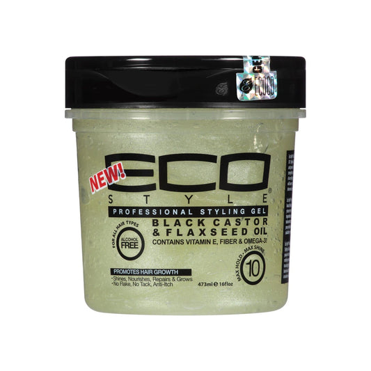 Eco Styler - Gel Black Castor & Flaxseed Oil - plusieurs contenances - Eco Styler - Ethni Beauty Market
