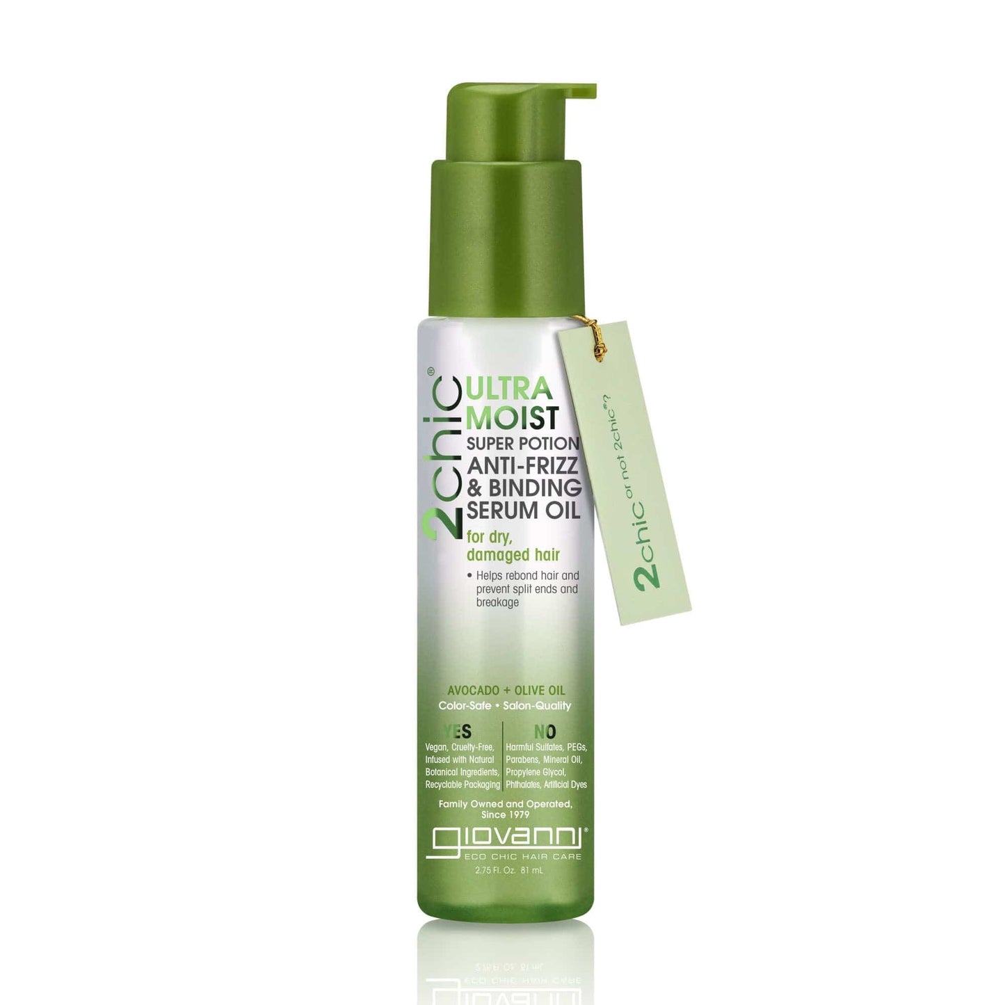 Giovanni Sérum Capillaire Giovanni - Serum Anti-Frizz pour Cheveux Secs & Abîmés "2Chic Hair Serum" 118ml