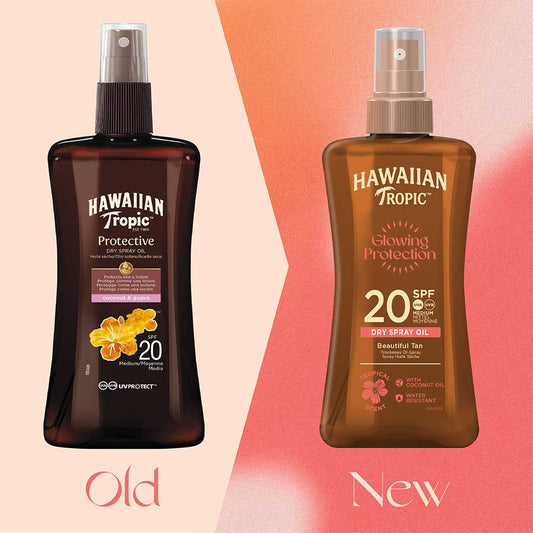 Hawaiian Tropic Huile bronzante Hawaiian Tropic - Tropical Huile Sèche Protectrice SPF20 "Dry Spray Oil" 200ml