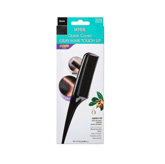 Kiss Quick Cover - Peigne à cheveux colorant & couvrant cheveux blancs "Kiss Quick Cover Gray Hair Touch Up Comb" - 20g Plusieurs couleurs - Kiss Quick Cover - Ethni Beauty Market