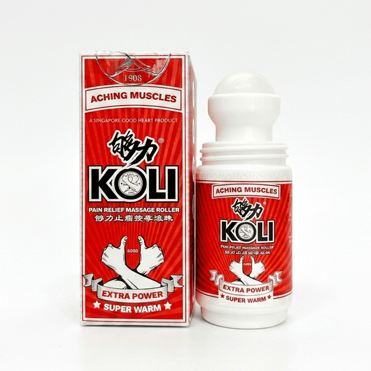 Koli - Pain Relief Massage Roller Très Chaud "Aching Muscles extra power super warm" 60 ml - Koli - Ethni Beauty Market