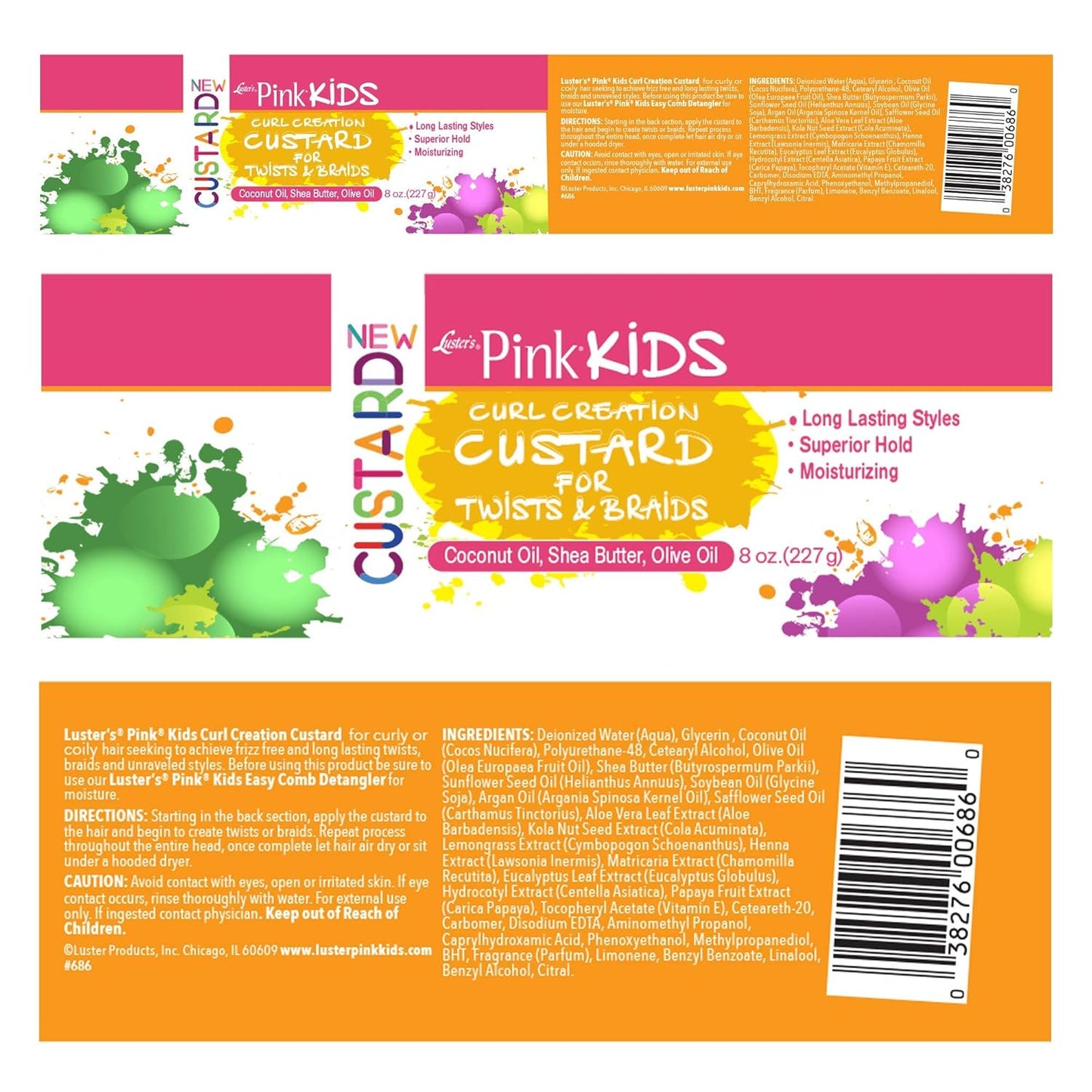 Pink Kids Crème anglaise pour boucles - 227g - Luster's - Ethni Beauty Market