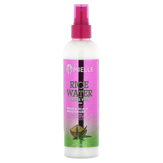 Mielle Organics - Hydratant pour tresses et cuir chevelu à l'eau de riz et à l'aloe - 237ml - Mielle Organics - Ethni Beauty Market