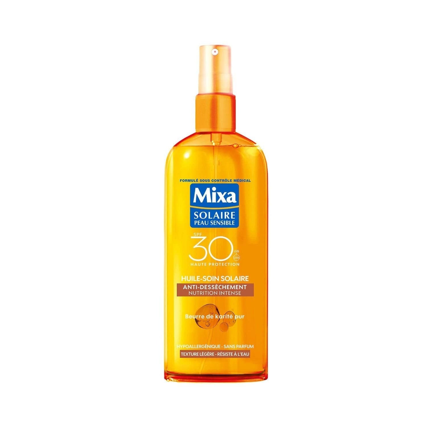 Mixa Huile bronzante Mixa - Huile Soins Solaire Huile de Karité Pur SPF30
