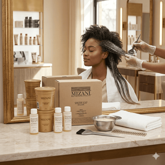 Mizani Défrisant Mizani - Butter Blend Kit Défrisant Pour Cheveux Sensibles à Base de Miel "Butter Blend sensitive scalp"