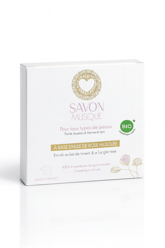Musc Intime — Savon Masque Purificateur pour le visage à la Rose Musquée – 100g - Musc Intime - Ethni Beauty Market
