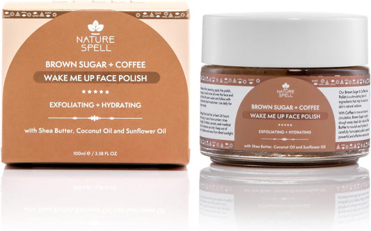Nature Spell Gommage Visage Nature Spell - Gommage visage Exfoliant & Nourrissant "Wake Me Up Face polish Brown Sugar & Coffee"- 100ml