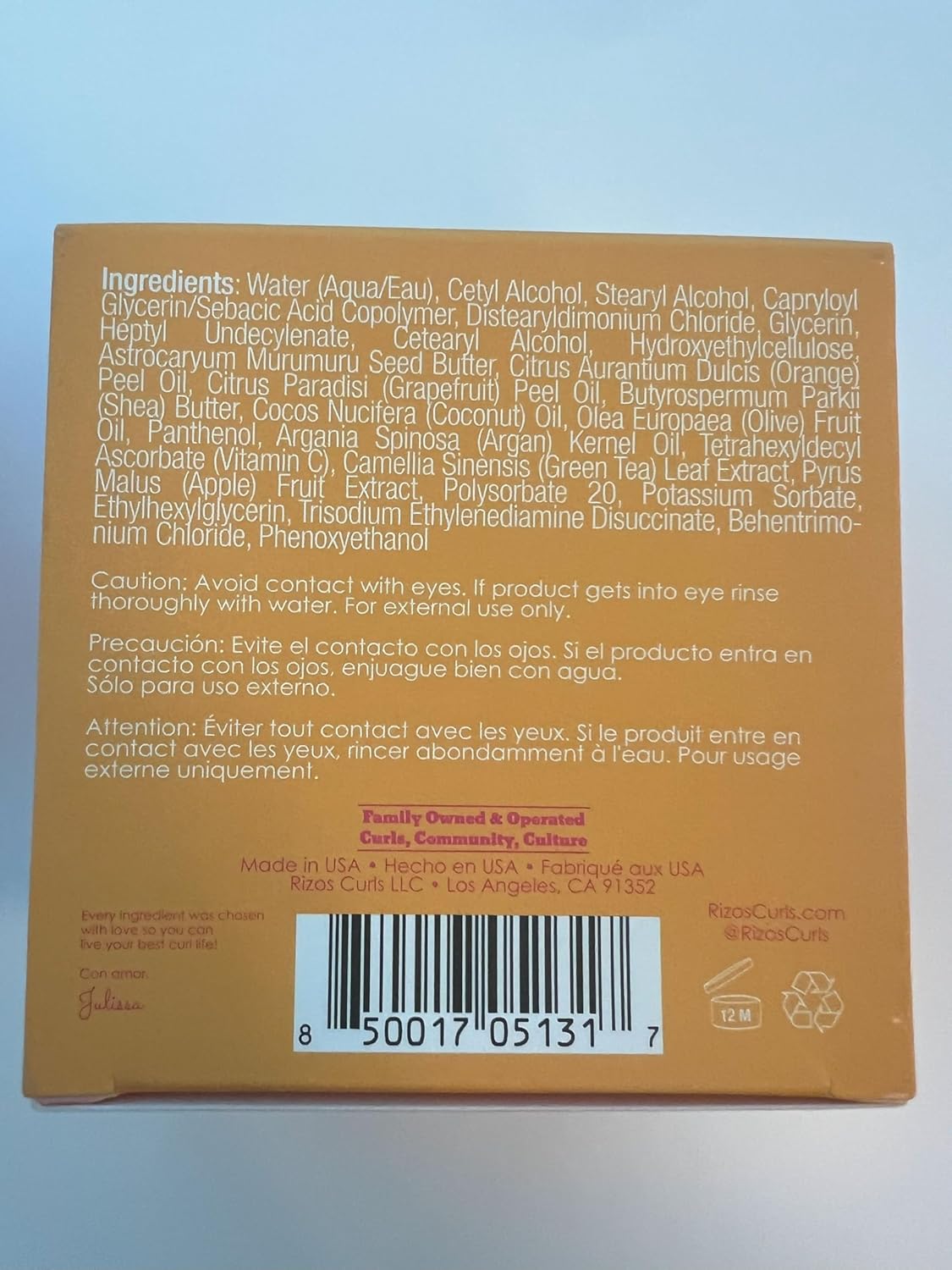 Rizos Curls - Masque réparateur "vitamine C" - 296ml - Rizos Curls - Ethni Beauty Market