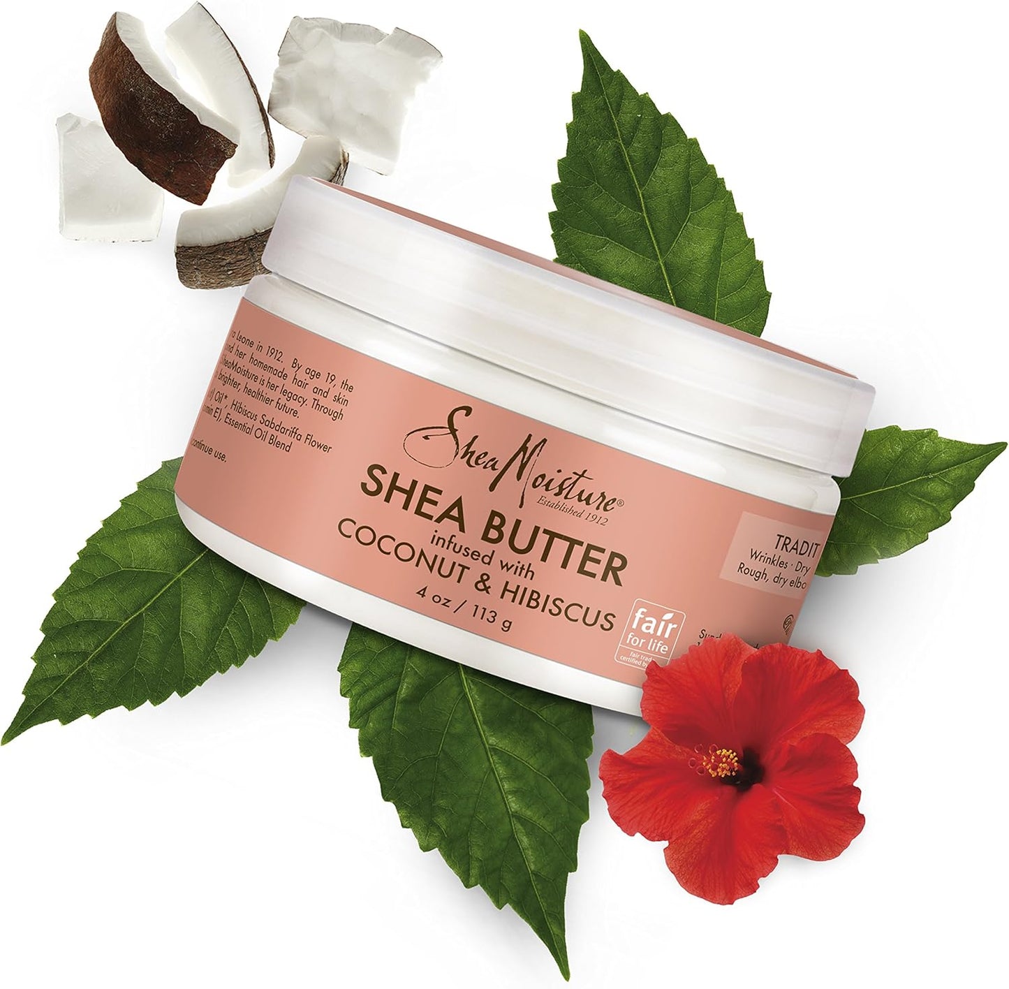Shea Moisture - Crème Au Beurre De Karité Infusé À La Noix De Coco Et L'Hibiscus 113G - Shea Moisture - Ethni Beauty Market