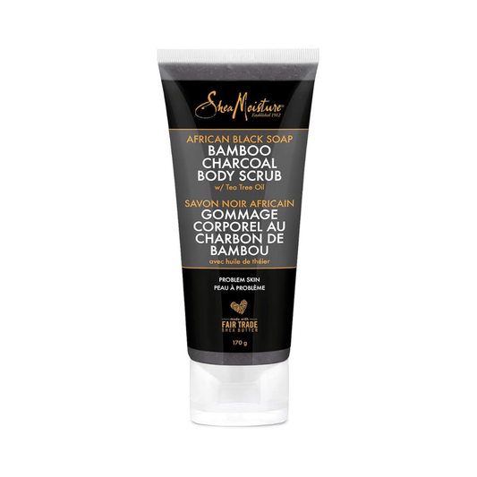 Shea Moisture - Gommage Corporel Au Charbon De Bambou Avec Savon Noir Africain Avec Huile De Théier 170G - Shea Moisture - Ethni Beauty Market