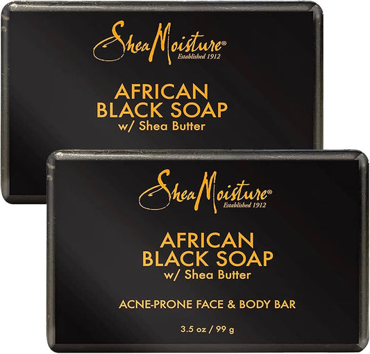 Shea Moisture - African Black Soap - Savon noir africain anti-acné - 99g (1 barre) - Shea Moisture - Ethni Beauty Market