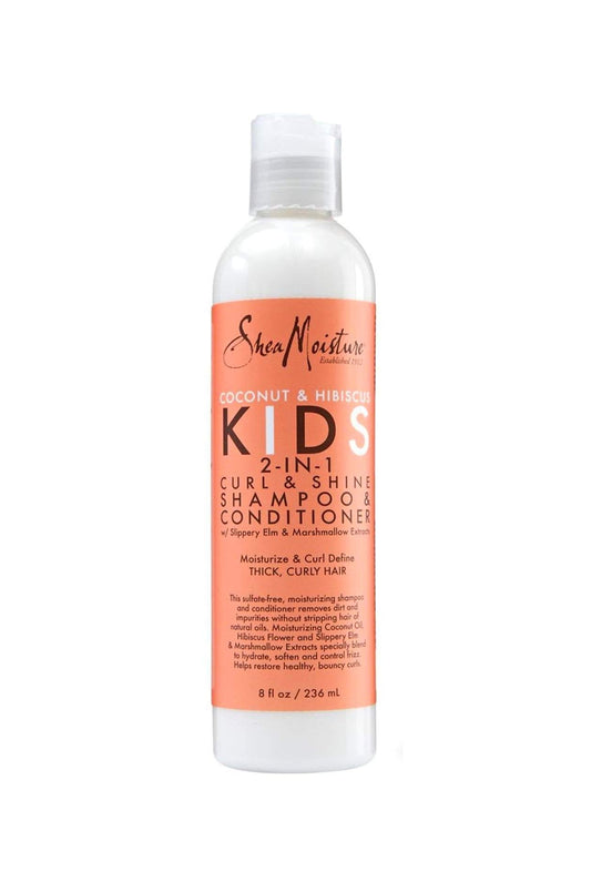 Shea Moisture Kids - Shampoing Revitalisant 2 En 1 Pour Enfants À La Noix De Coco & À L'Hibiscus (Curl & Shine) 236ml - Shea Moisture - Ethni Beauty Market