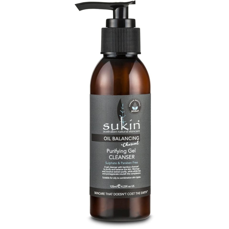 Sukin - Huile équilibrante et gel nettoyant au charbon - 125ml - Sukin - Ethni Beauty Market