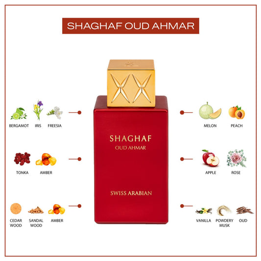 Swiss Arabian - SHAGHAF OUD AHMAR Eau de parfum unisexe - 75ML - Swiss Arabian - Ethni Beauty Market