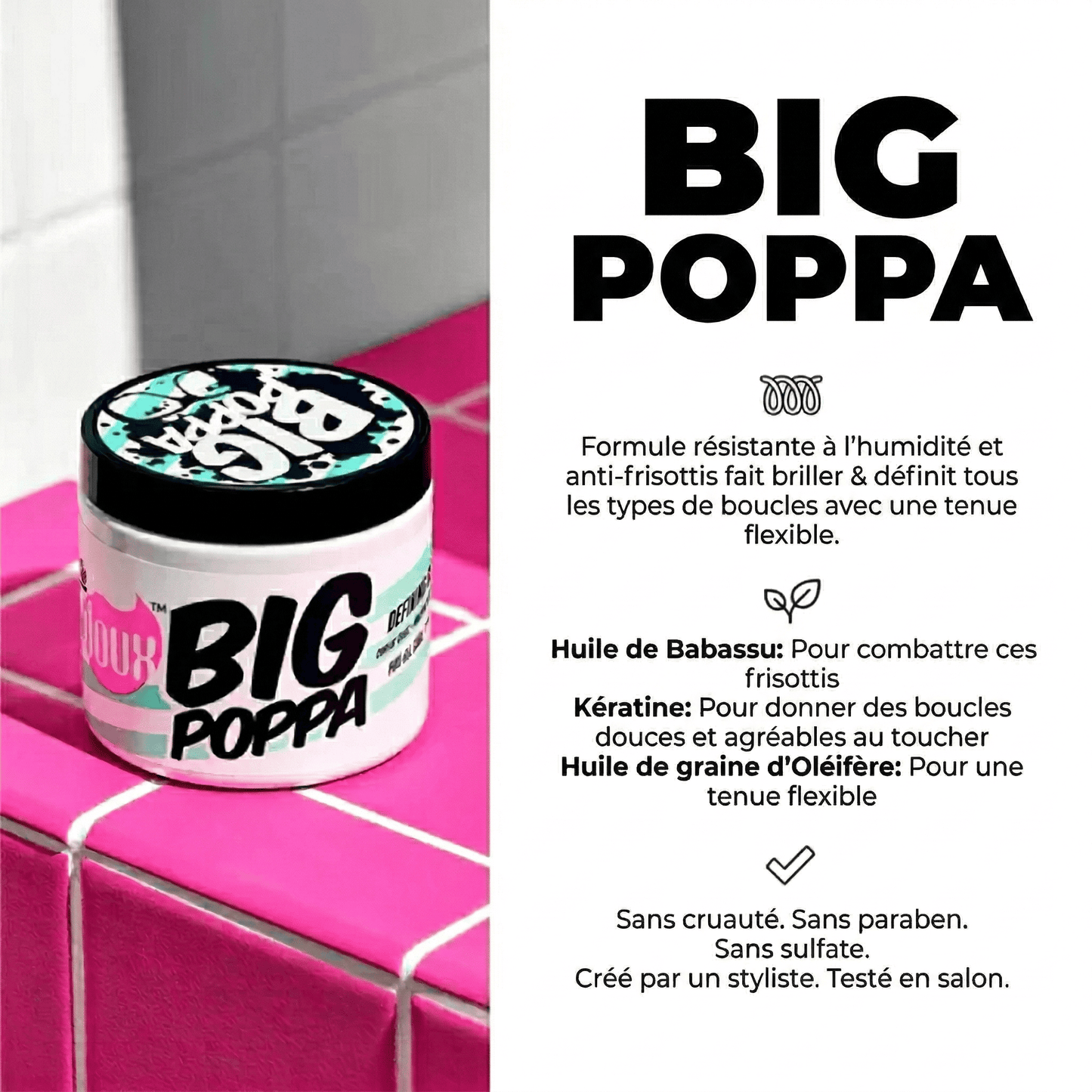 The Doux - Gel coiffant de définition BIG POPPA - 454ml - The Doux Bee-Girl - Ethni Beauty Market