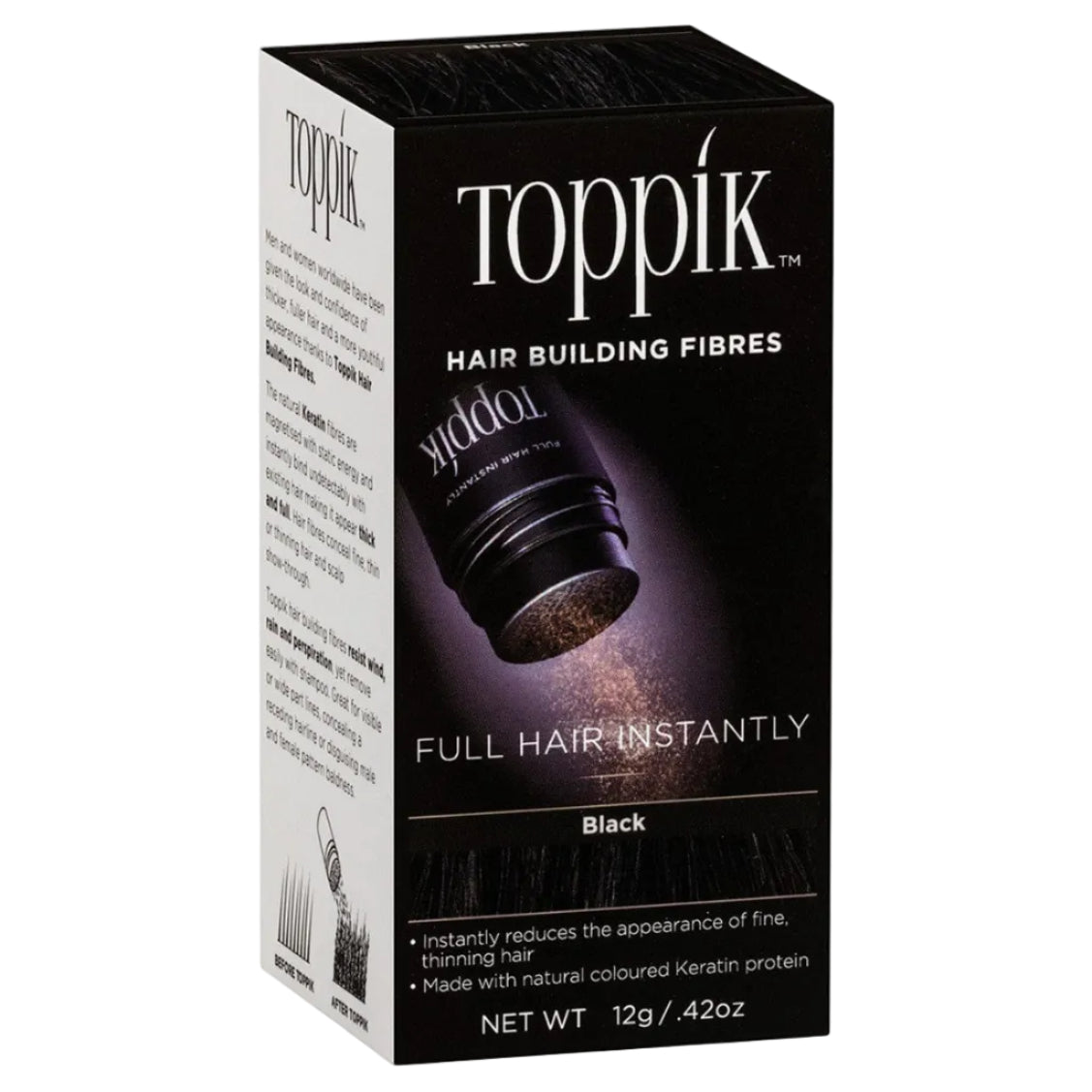 Toppik - Fibres capillaires Noir - 12 g - Toppik - Ethni Beauty Market