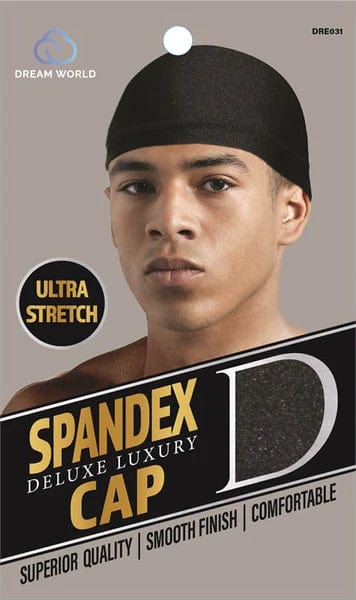 Dream World - Bonnet Dôme Homme Noir strech - Taille Unique - DRE031 - Dream World - Ethni Beauty Market