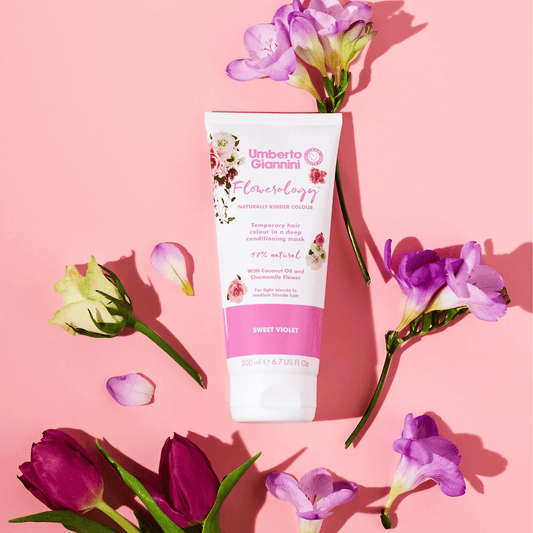Umberto Giannini - Flowerology - Masque colorant temporaire "sweet violet" - 200ml - Umberto Giannini - Ethni Beauty Market