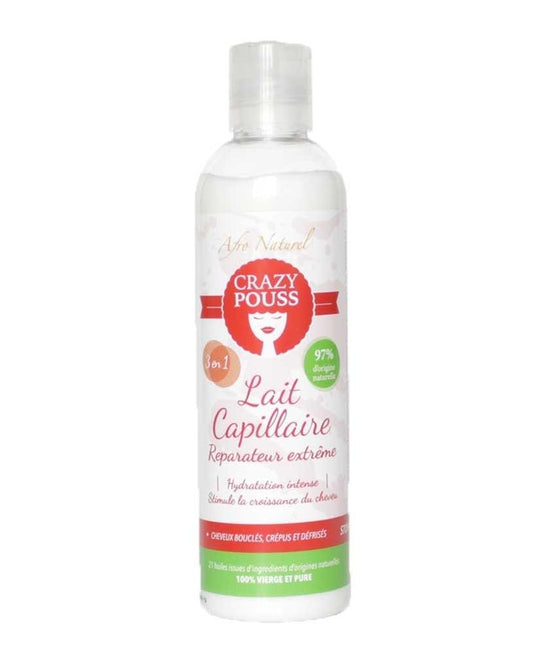 Afro Naturel - Lait capillaire réparateur extrême 3 en 1 Crazy Pouss - 300 ml - Afro Naturel - Ethni Beauty Market