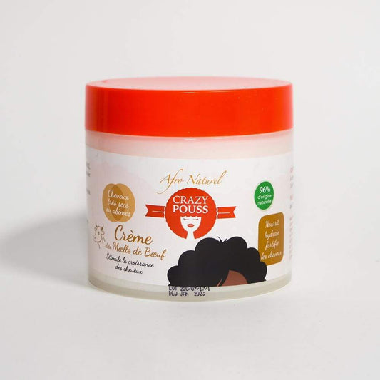 Afro Naturel - Pommade capillaire à la moelle de bœuf "Crazy Pouss"- 100 ml - Afro Naturel - Ethni Beauty Market