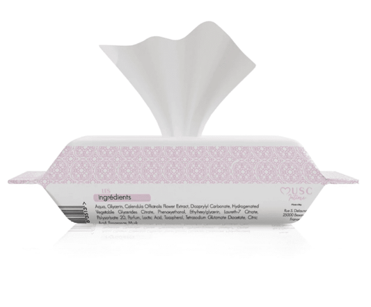 Musc Intime - Lingettes intimes au musc blanc "douceur et fraicheur" - 20pces - Musc Intime - Ethni Beauty Market