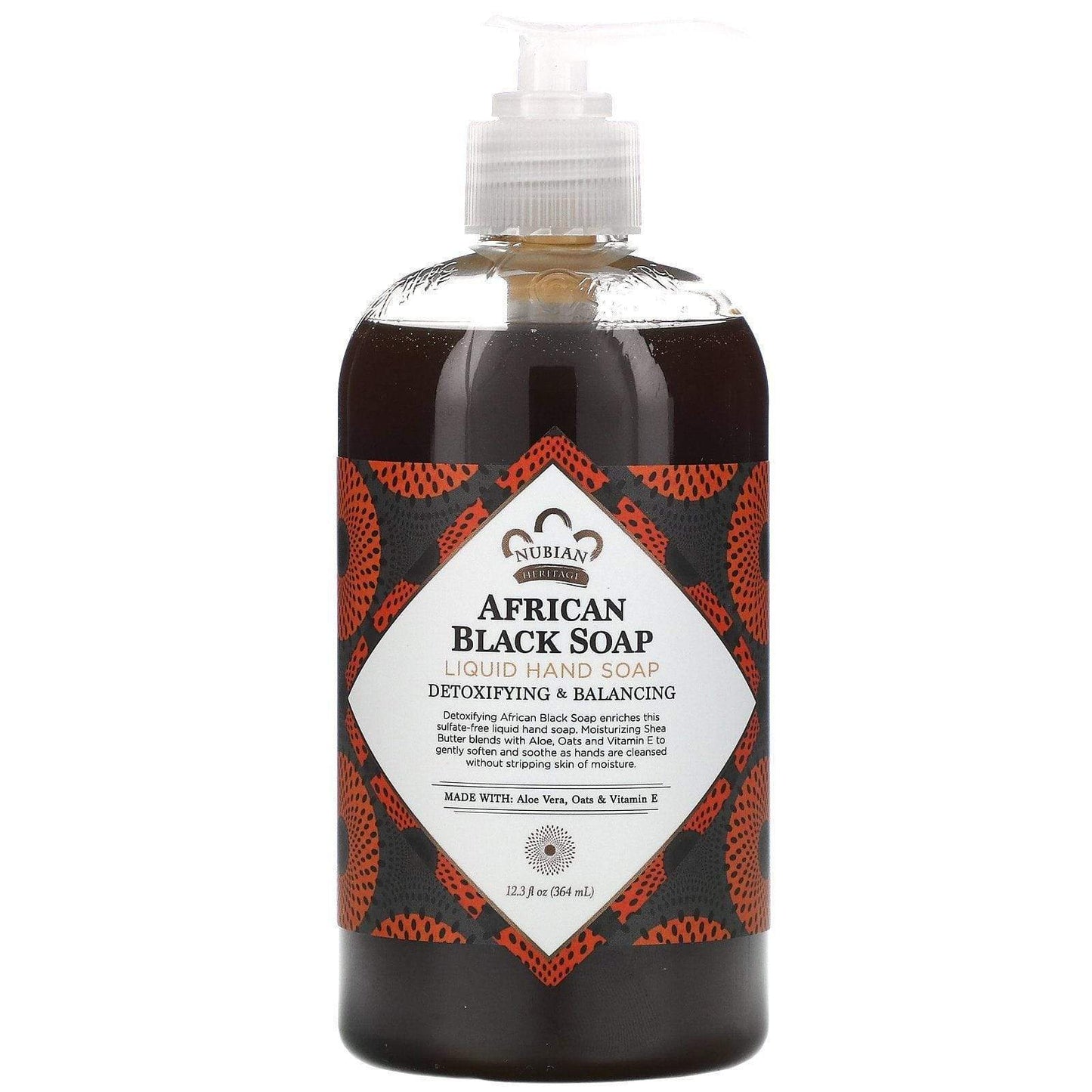Nubian Heritage - African Black Soap - Savon liquide mains détoxifiant & équilibrant - 364 ml - Nubian Heritage - Ethni Beauty Market