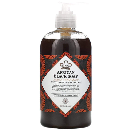 Nubian Heritage - African Black Soap - Savon liquide mains détoxifiant & équilibrant - 364 ml - Nubian Heritage - Ethni Beauty Market