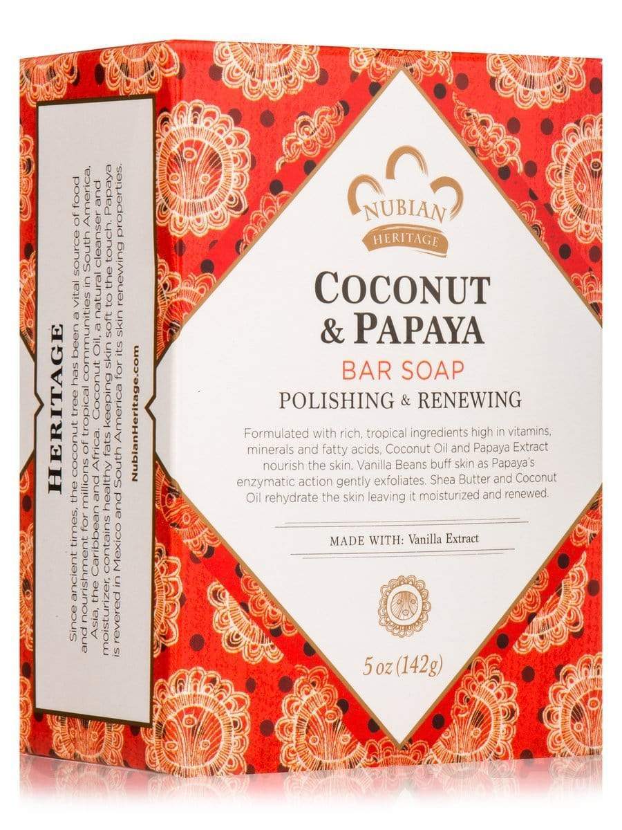 Nubian Heritage - Coconut & Papaya - Savon visage polissant & renouvelant - 142 g - Nubian Heritage - Ethni Beauty Market