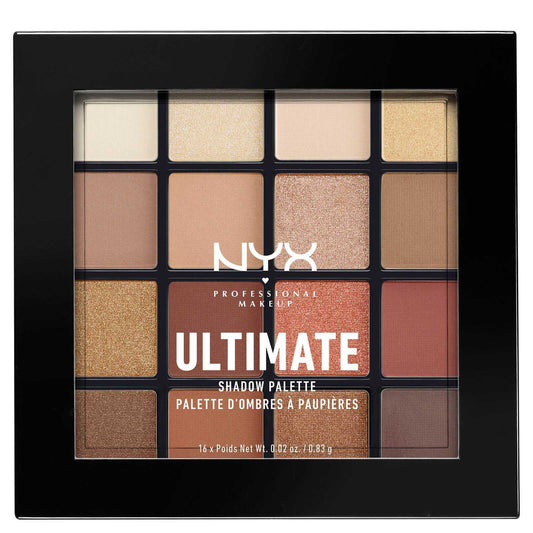 NYX - Palette d’ombres ultimates de maquillage professionnel - Neutres chauds - 83g - NYX - Ethni Beauty Market