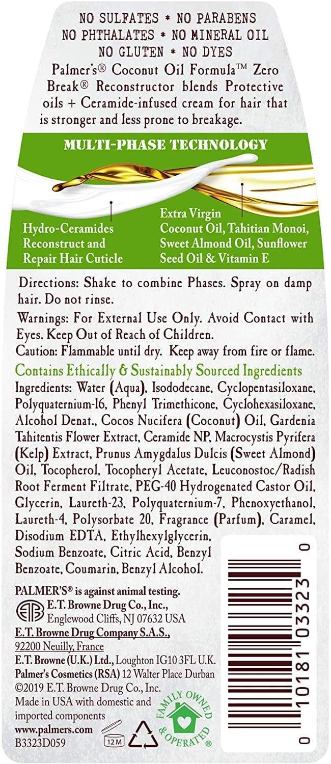 Palmer's - Coconut Oil Formula - Elixir Reconstructeur Zéro Chute - 250ml - Palmer's - Ethni Beauty Market